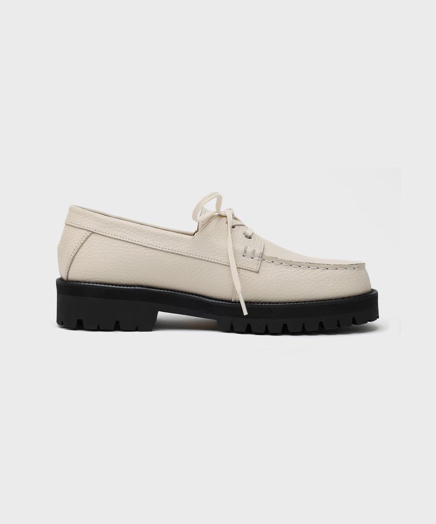 Firenze Atelier [Vibram] Standard Casual Sole Boat Shoes 5099 [Cream Embo]