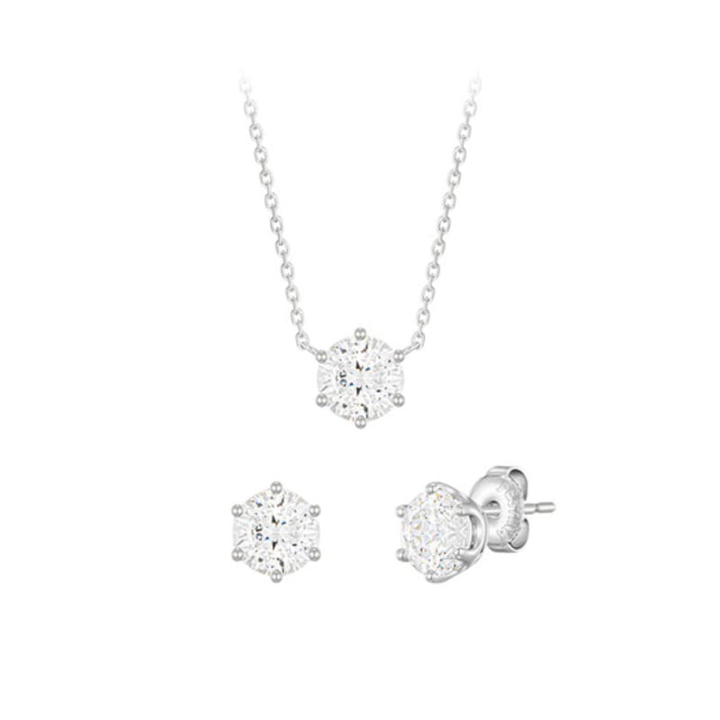 

J.ESTINA WHITEMOND Necklace + Earrings Set (SET-J0-0106)