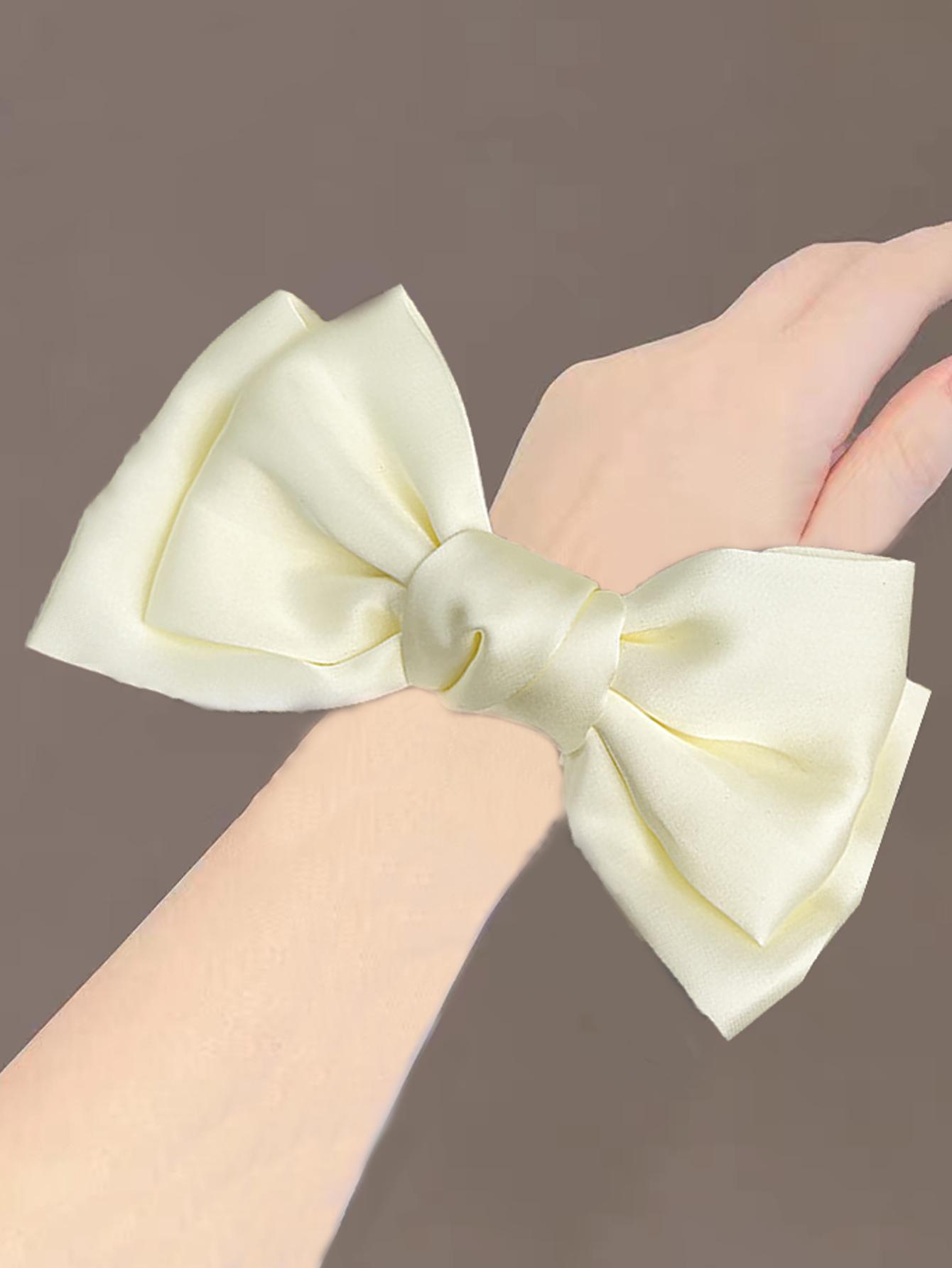 

1Pcs Fashion Solid Color Ribbon Bow Hair Clips For Women Hair Accessories