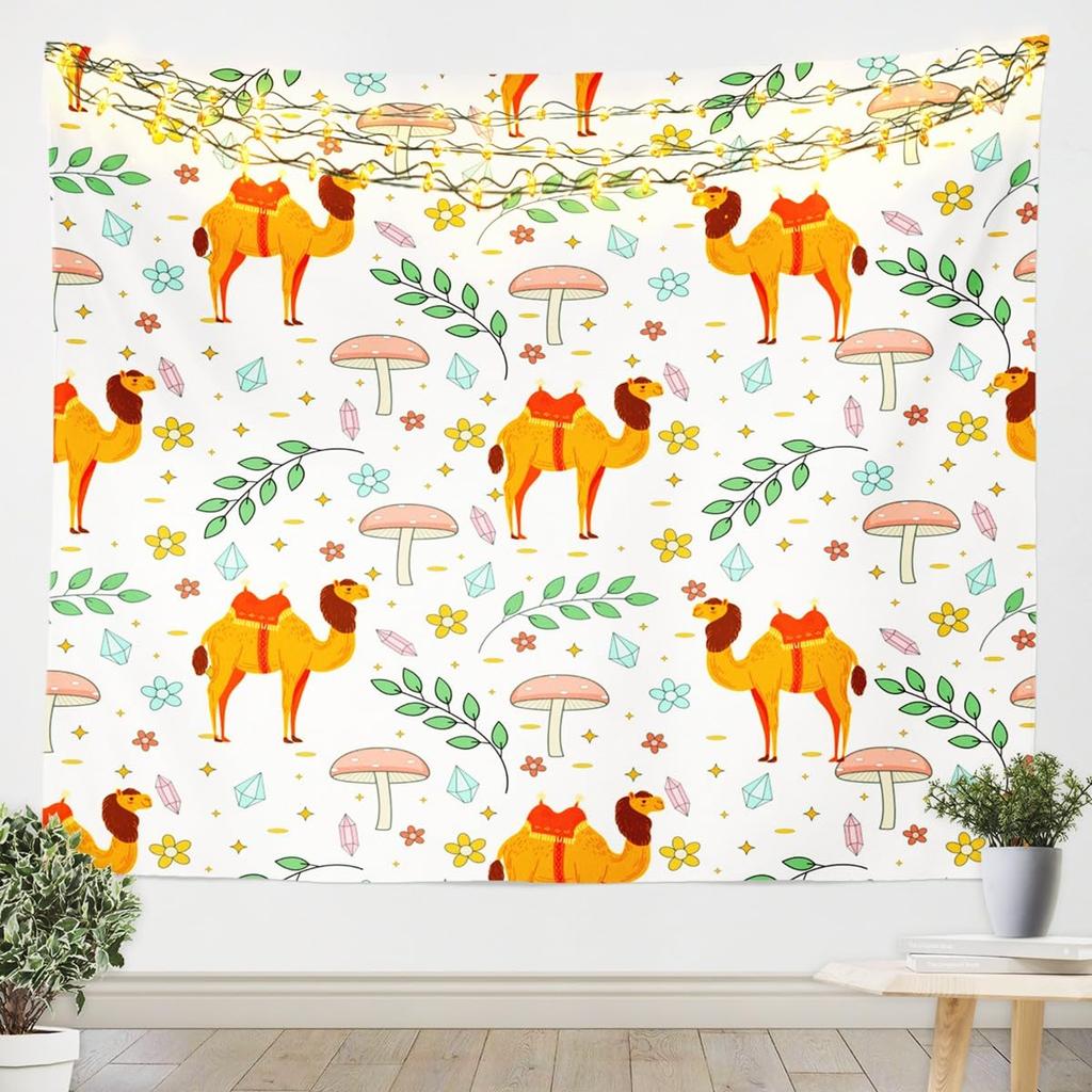 Colorful French Bulldog Tapestry Cute Frenchie Dog Faces Print Wall Hanging For Dog Lovers Bedroom Living Room Home Decor