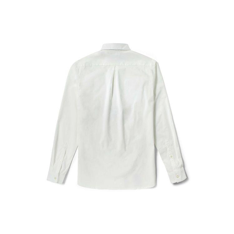 Timberland Logo Pocket Solid Long Sleeve Shirt Men Shirts White A2G6M-A94