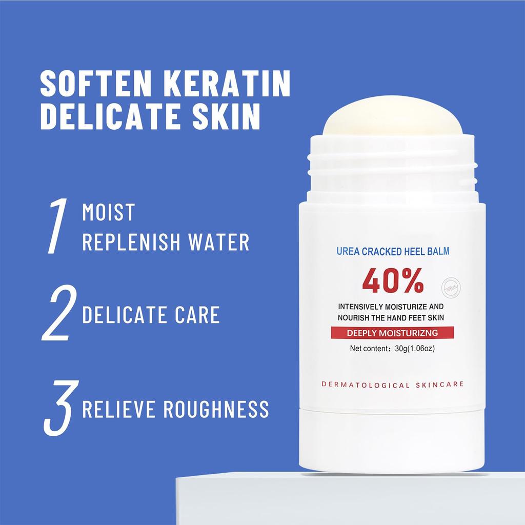 Urea Balm Stick 40 Percent, Heel Balm,Urea Hand Balm Stick And Foot Balm Stick For Moisturizing And Dry Cracked,Cracked Heel,Avoid Frostbite(30g)
