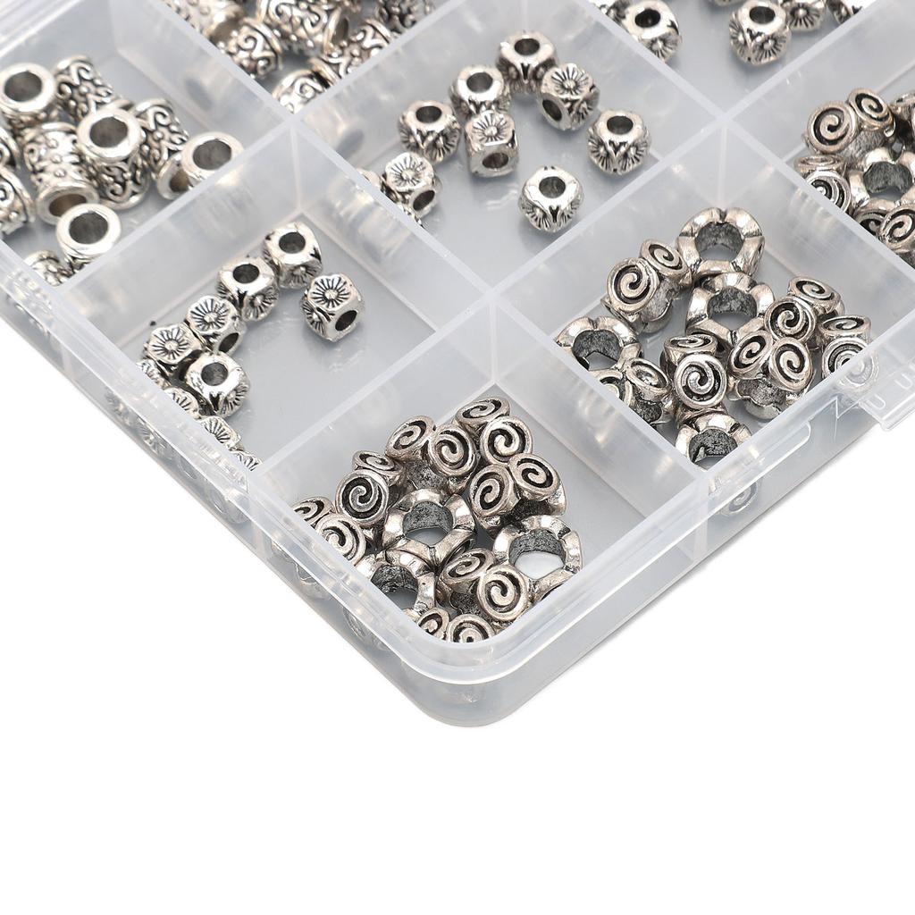120pcs Dreadlocks Beads Vintage Hair Braid Rings Alloy Cuffs Braiding Hair Accessories for Jewelry Making