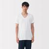 MUJI Seamless FA19FA5A White Size L Men's V-Neck Short-Sleeve T-Shirt (2-Pack) Men's