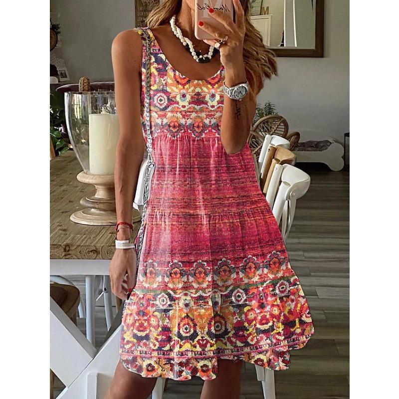 BITCED Fashion Summer Spring Sleeveless V-Neck Casual Dresses
