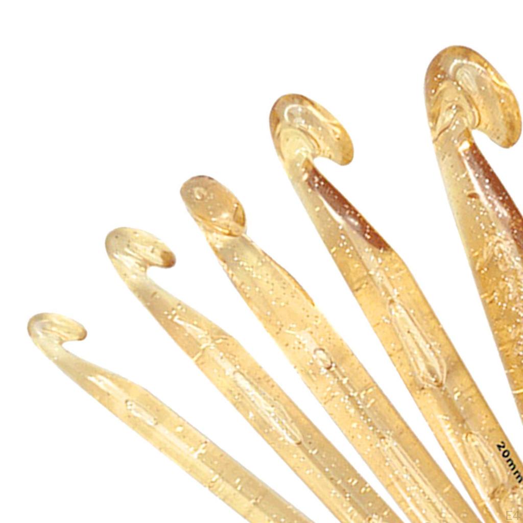 5x Crochet Hooks Set Needles Accessories Large Yarn Knitting Only