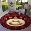 Galatasaray S Round Area Rug,Carpet Rug for Living Room Bedroom Sofa Playroom Decor,Non-slip Floor Mat