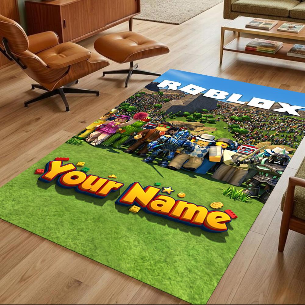 Roblox Customizable Name Floor Mat Design for Hallway Bedrooms Living Rooms Study room Antislip Carpet Office home decor Spiritual Gift