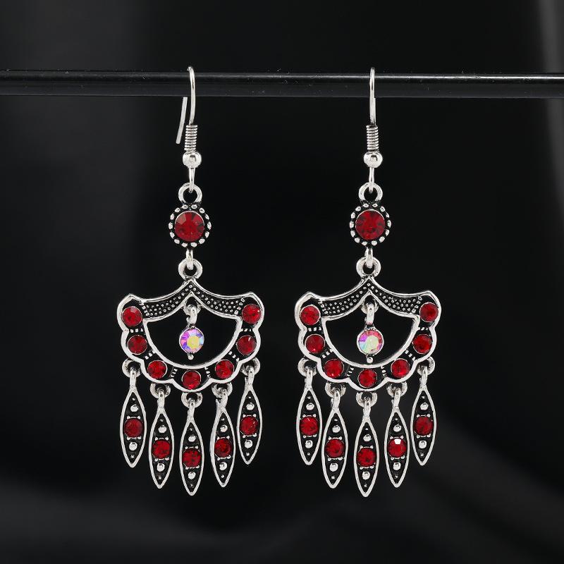 Original Design Earrings Retro Court Fringed Temperament Earrings Women's Long Crystal Ear Jewelry