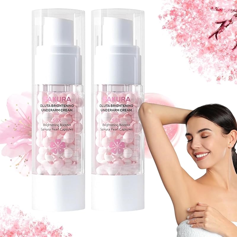 Sakura Gluta Revitalizing Booster Cream – Hydrating & Nourishing Cream for a Healthy-Looking Complexion, Suitable for All Skin Types (2PCS) 1 Fl Oz (Pack of 1)
