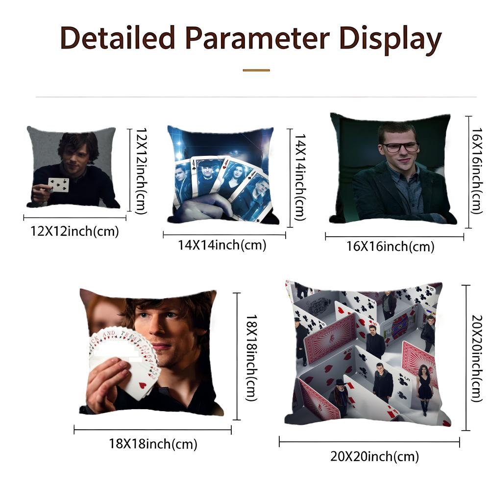 Movie Now You See Me Cushion Cover Cushion Cover Set 4Pcs 50X50 45X45 40X40 Pillowcase Decorative Sofa Home Decor