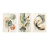 3pcs/set Beige and Sage Plant Canvas Printing Abstract Watercolor Geometric Wall Art Poster for Modern Spring Home Decor Gifts