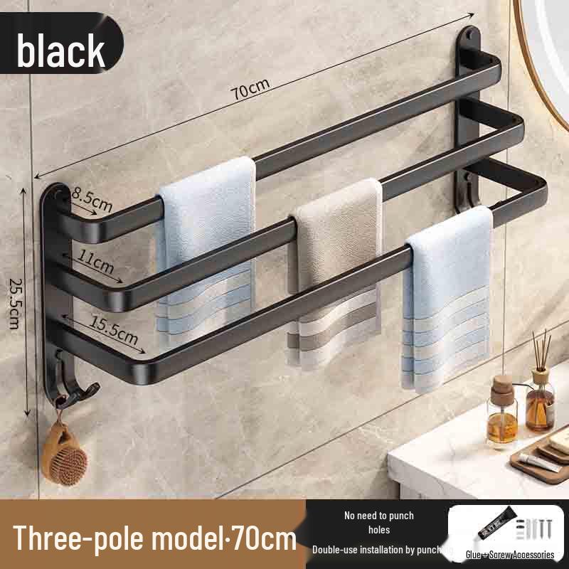 

Wall-Mounted Multi-Layer Towel Rack