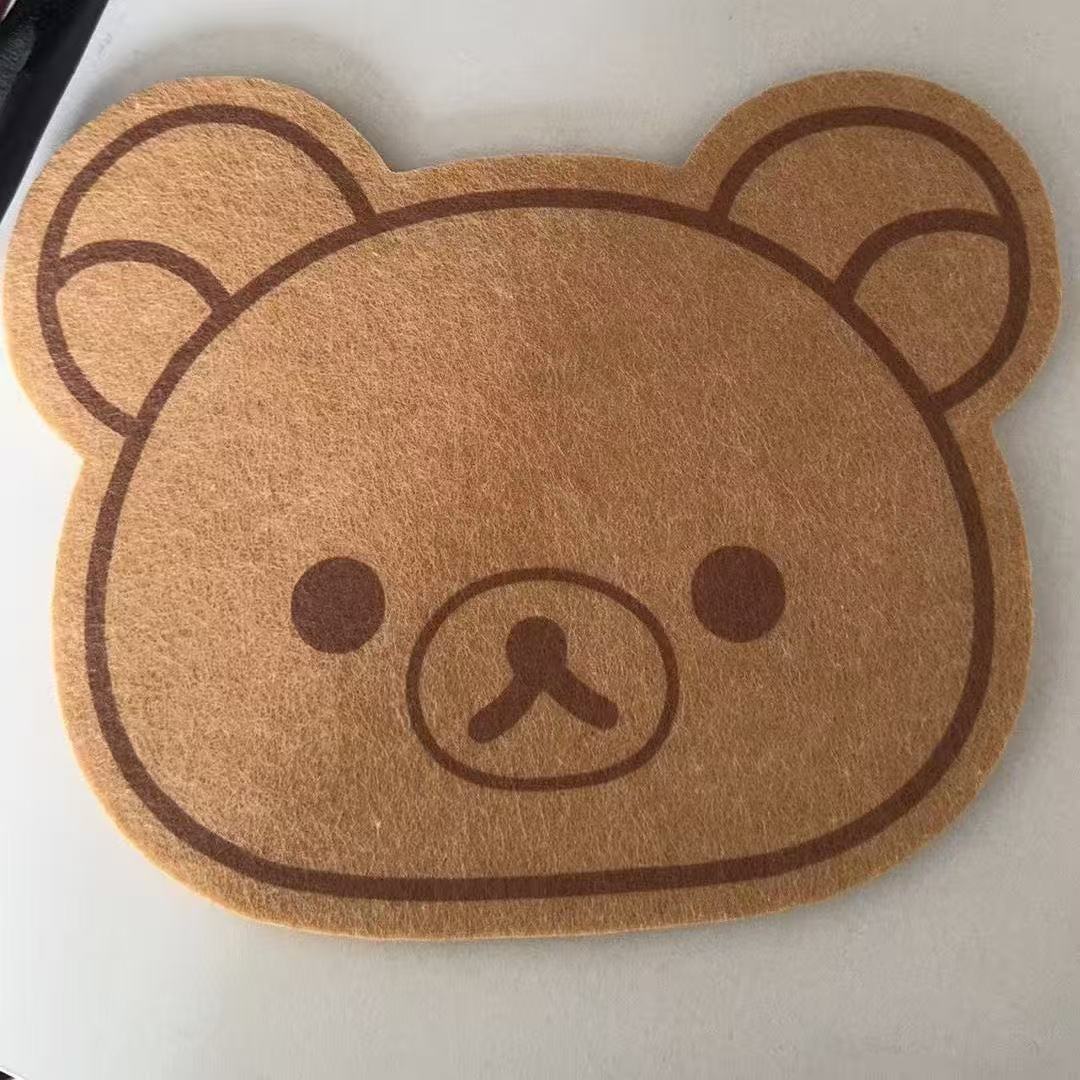 

Japanese New Style Bear Felt Cute Cartoon Cork Board Decoration Po Wall Wall Punch-Free Message Board Room Decoration Cute