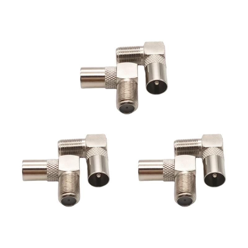 90 Degree Right Angle F Female To Male Adapter Alloy Texture Cable Connector Suitable for Signal Transmission