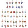 6PCS 2D Flat DIY Diamond Painting Keychain Diamond Art Kits Diamond Art Keychains Glitter Rhinestone Keychains for Keys Storage