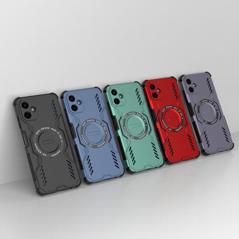 Magnetic Luxury Armor Shockproof Case For Samsung A06 Capas Luxury Colour Hard Shockproof Circular Magnetic Samsung Galaxy A06