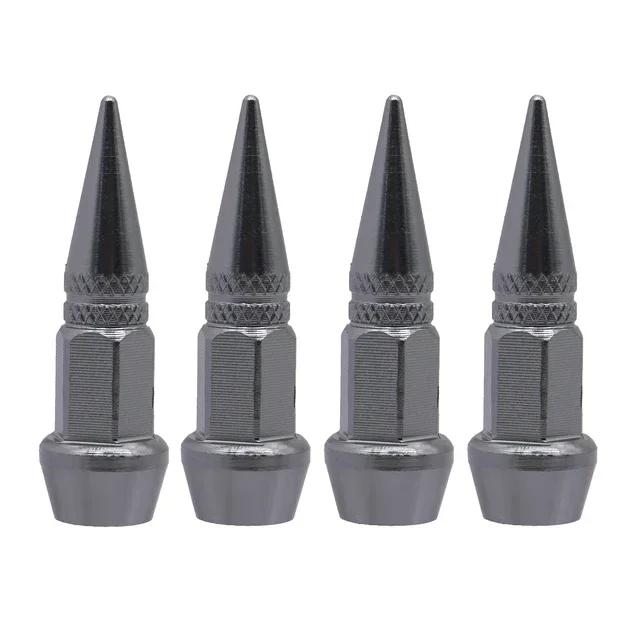 4Pcs Bullet Valve Caps Car Motorcycle Wheel Tire Valve Caps Dustproof Cover 45/60mm Spiked Valve Caps Auto Exterior Amagi