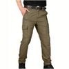Men's summer tactical trousers combat anti-splashing multi-bag wear-resistant solid color overalls trend spot