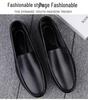 Men's Large-Size Leather Moccasins Slip-On Casual Loafers for Spring/Summer Fashion