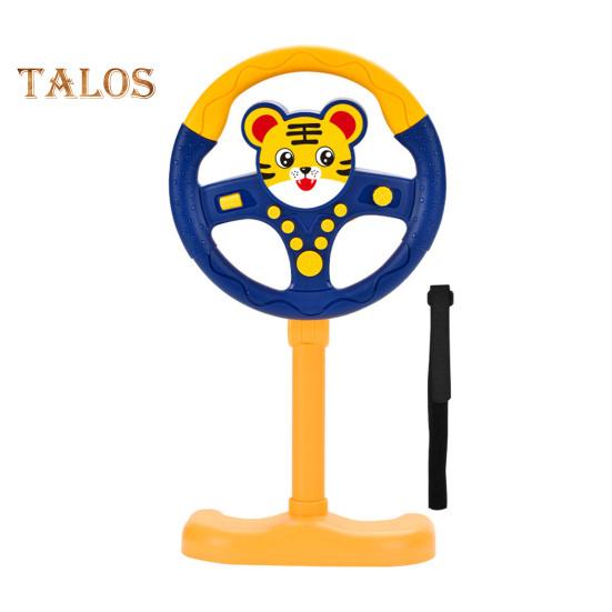 Дети Стоячий руль Игрушка Заднее сиденье автомобиля Симулятор вождения Руль Интерактивная музыкальная игрушка Малыши Мальчики Девочки Имитация вождения Обучающая B синий