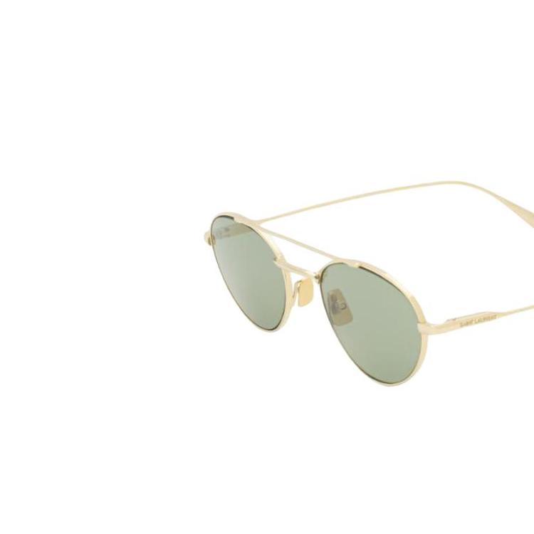 Saint Laurent Full Frame Design Metal Round Sunglasses Women sunglasses Gold 843062Y9969