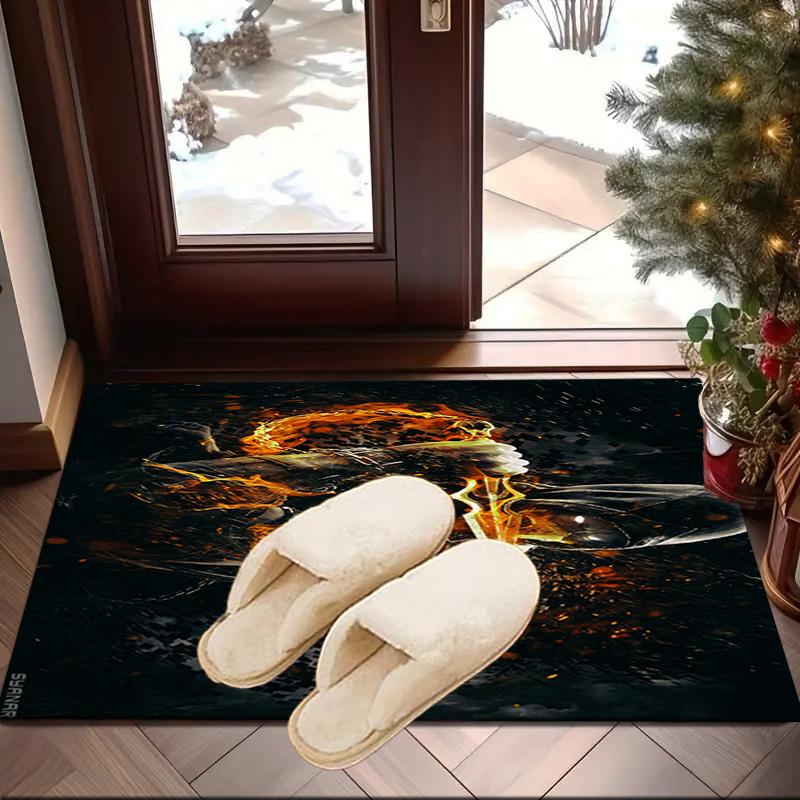 Kombat Dragon In Flames Carpet, Chair Rug,Rug for Office Bedroom Living Rooms, Doormat Decor Fan Gift Christmas Gift