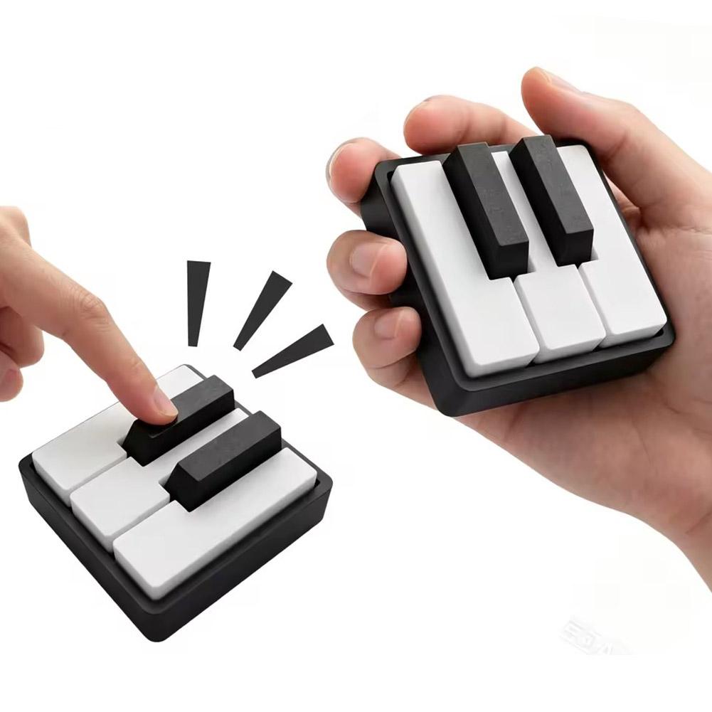 3D Printed Piano Keyboard Clicker Blackwhite Keys Press Type Relax Fidget Toys Desktop Ornament Adult Stress Relief Fidget Toy