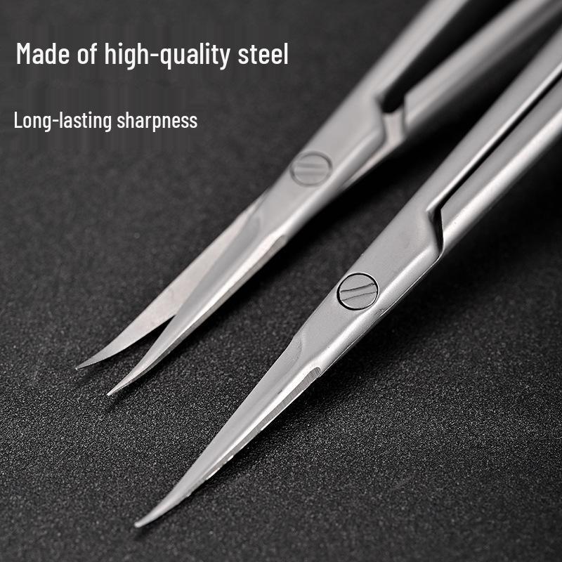 PRO Russian Manicure Precision Dead Skin Clipper: Stainless Steel Easy-Use Curved Eagle Beak Scissors