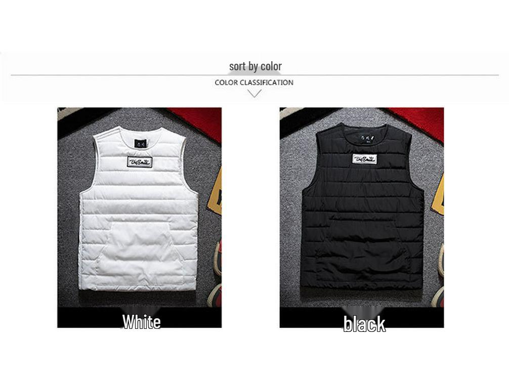 Men's Autumn/Winter Level 2 Armor Thickened Sleeveless Vest - Warm Cotton Slim Fit Trend.