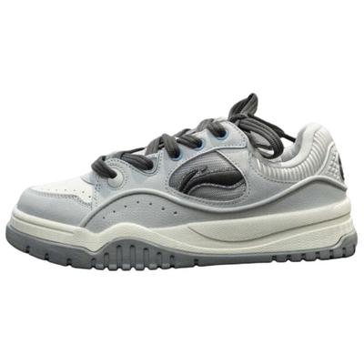 Li Ning Buu Wygodne Proste Trwałe Lekkie Niskoprofilowe Buty Skate Damskie sneaker Szary AGCV464-3
