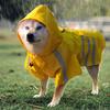 Dog Raincoat Hooded Cloak Waterproof Poncho with Reflective Stripes Rainy Day Outdoor Cloak Style Hooded Dog Raincoat