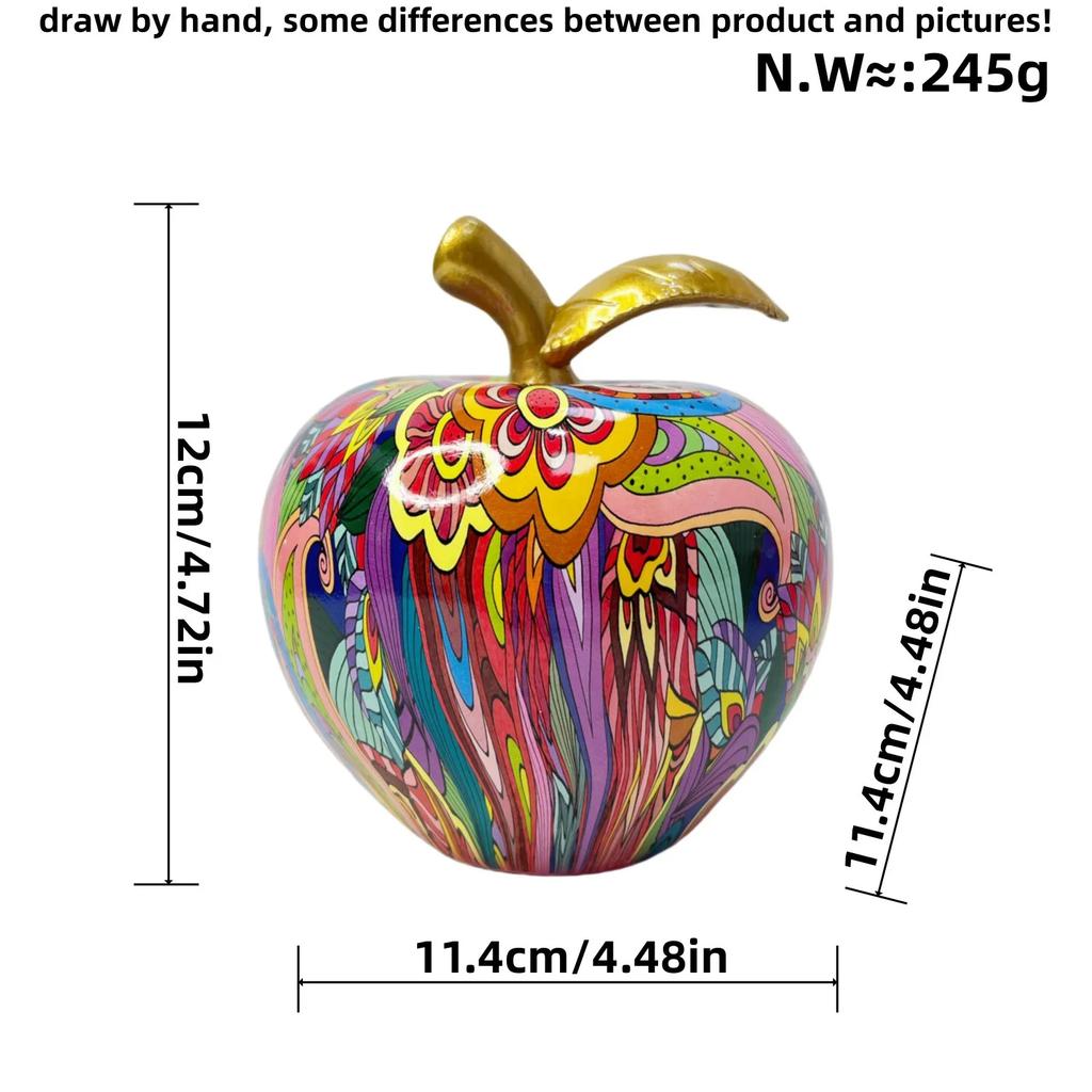 Resin Apple Ornament Entryway Shelf Decor For Home Good Fortune Display Housewarming Gift Decoration