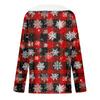 Langarmshirts für Damen, süße Oberteile, Weihnachtsdrucke, T-Shirts, Blusen, lässig, Übergröße, Basic-Oberteile, Pullover