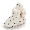 Cute Star Print Prewalkers Booties Winter Soft Anti-slip Warm Newborn Infant Crib Shoes Moccasins