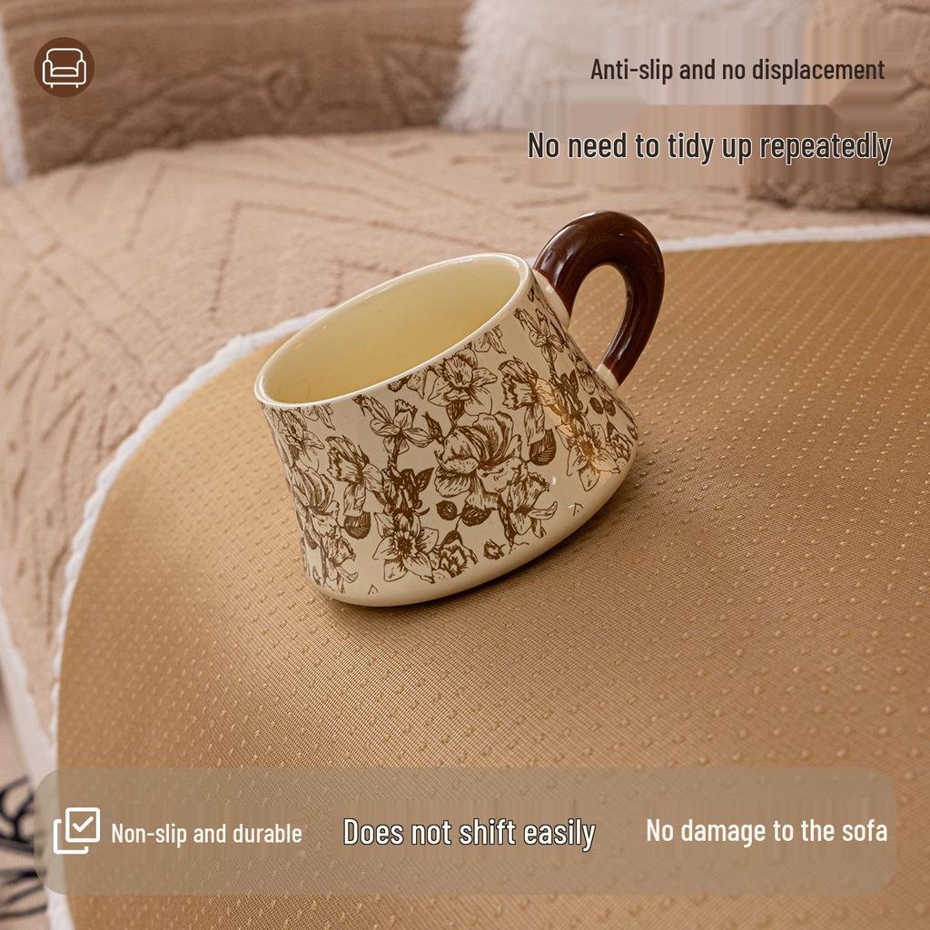 Cross-Border Autumn/Winter Soft Velvet Sofa Cushion - High-End, Non-Slip, Machine Washable Sofa Towel Cover