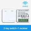 RF 433MHZ Mini Smart Switch LED Light Switch 100-220V 86 Wall Panel Remote Control Relay Receiver 1/2/3 Gang For Home Lamp Fan