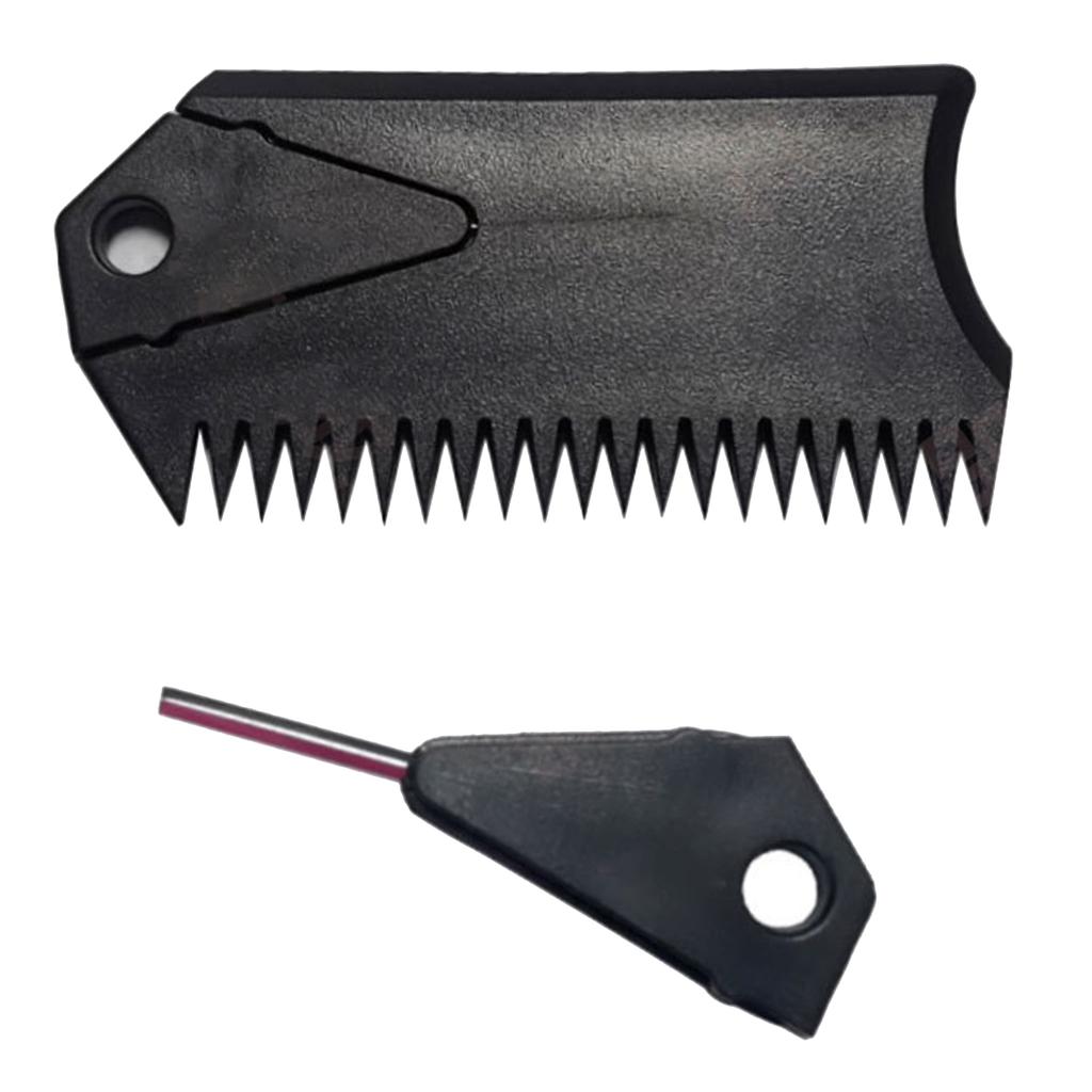 Surfboard Wax Comb Scraper with Fin Key Surfboard Wax Cleaner Maintenance Tool NonSlip Wax Scraping Comb for Water Sport