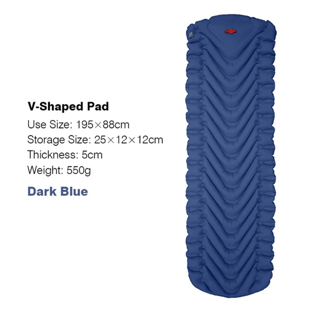 Outdoor Sleeping Pad Camping Inflatable Mattress With Pillows Ultralight Air Mat Built In Inflator Self Inflating Sleeping Mat