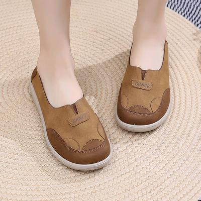 Shoes, Women's Spring and Autumn, New Lazy People - Pedals, Breathable and Wear-resistant Single Shoes, Comfortable Soft-soled Women's Shoes, Mother's