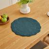 Scalloped Edge Quilted Placemats Washable Dining Placemats Gifts Round Placemats  Table Mats