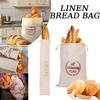 Linen Bread Bags Reusable Drawstring Homemade Artisan Bread Storage Bag Washable Food Organizer Eco Friendly Products VIE LENTE