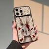 Cute Cartoon Rabbit Pattern Sheepskin Phone Case Suitable for iPhone 17 16 15 14 13 12 11 Pro/Max/Plus Anti Drop and Shockproof