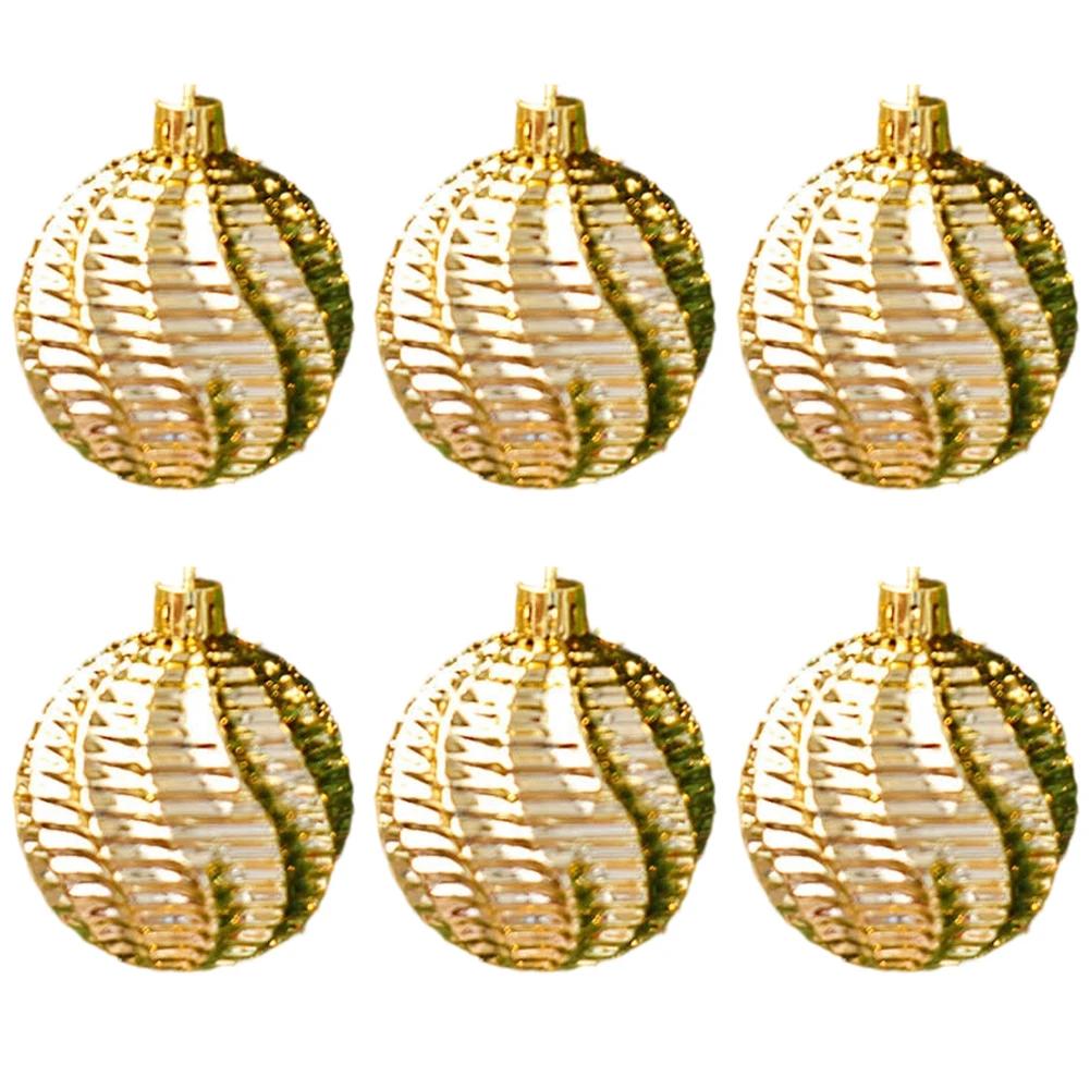 6CM Transparent Electroplated Plastic Christmas Ball Ornaments Set Hanging Decor Suitable For Holiday Tree And Party Decoration