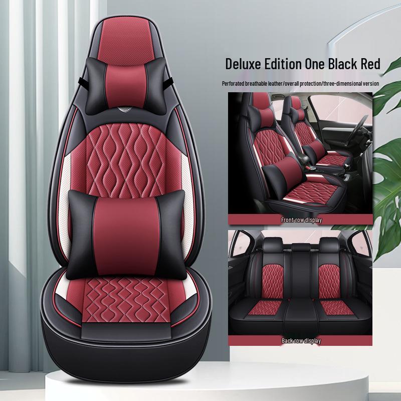 Universal 5-Seat Leather Car Cushion for Small Cars, All-Season Coverage