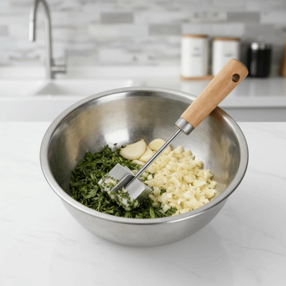 Manual Stainless Steel Meat Chopper Handheld Beef Masher Durable Food Grinder  Patty