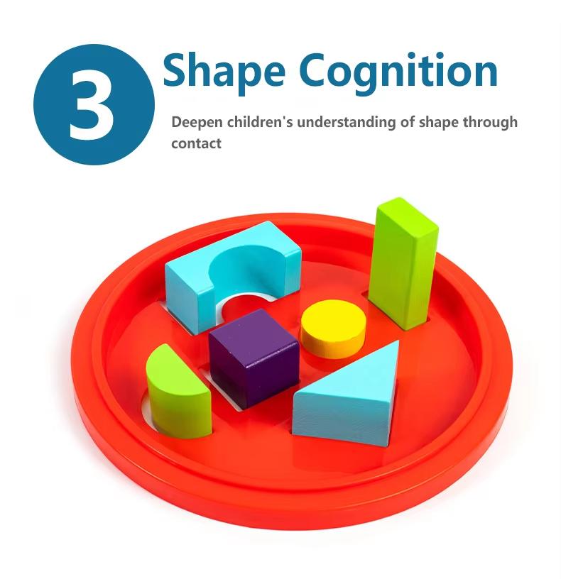 Wooden Building Blocks Set with Storage Bag Wooden Toys for Kids Assembled Building Blocks Early Educational Toys Birthday Gift