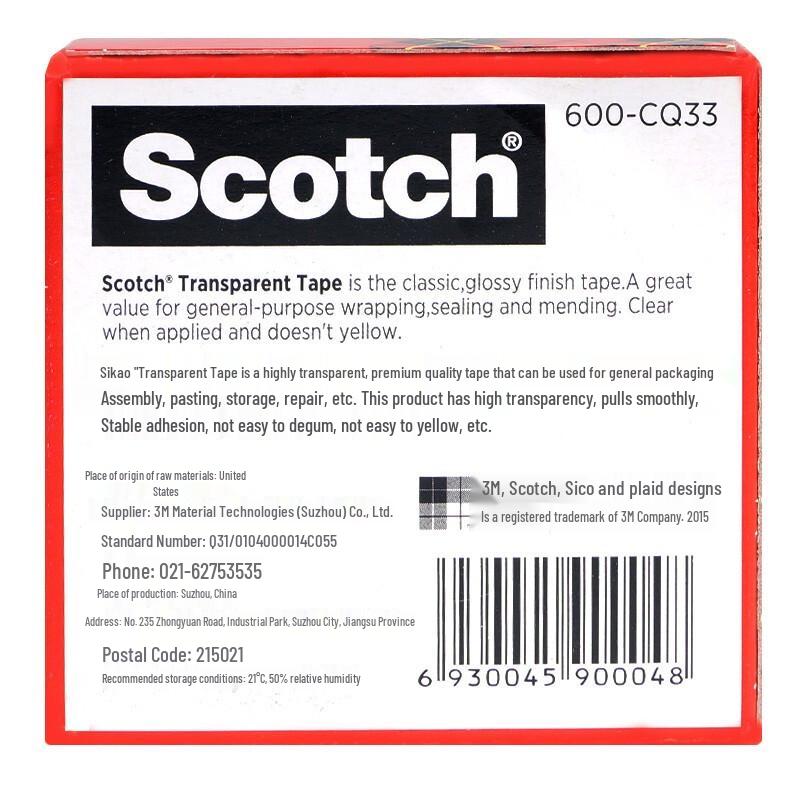3M Scotch 600 Premium Transparent Tape