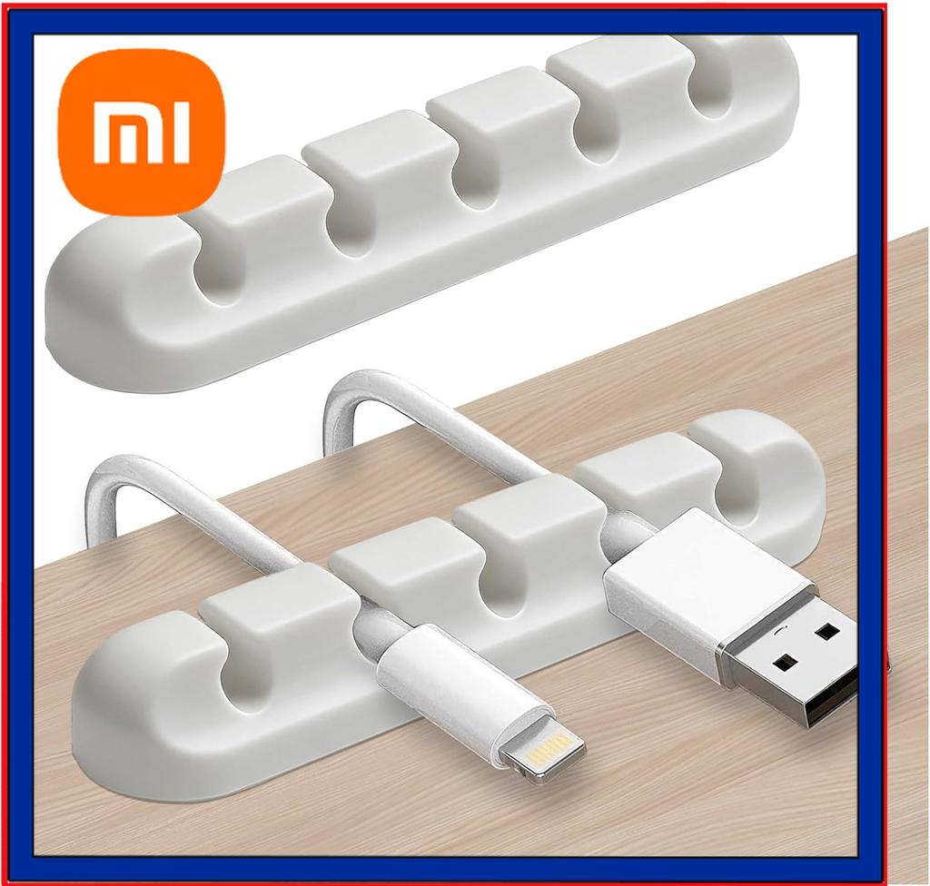 Xiaomi Cable Organizer Management Wire Holder Flexible USB Cable Winder Tidy Silicone Clips For Mouse Keyboard Earphone Protector Clip