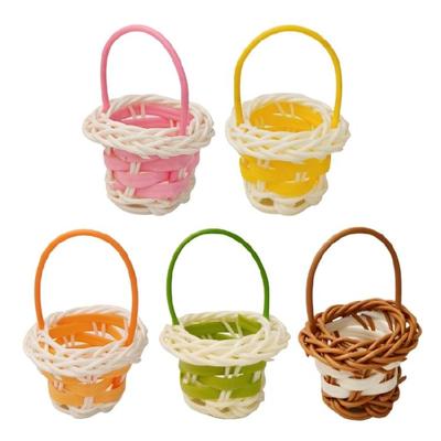 10 Stück/Packung Dekorative Mini-Körbe Benutzerfreundlicher Kunststoff Handkorb Geschenkkorb Geeignet für Heim- und Veranstaltungsdekorationen